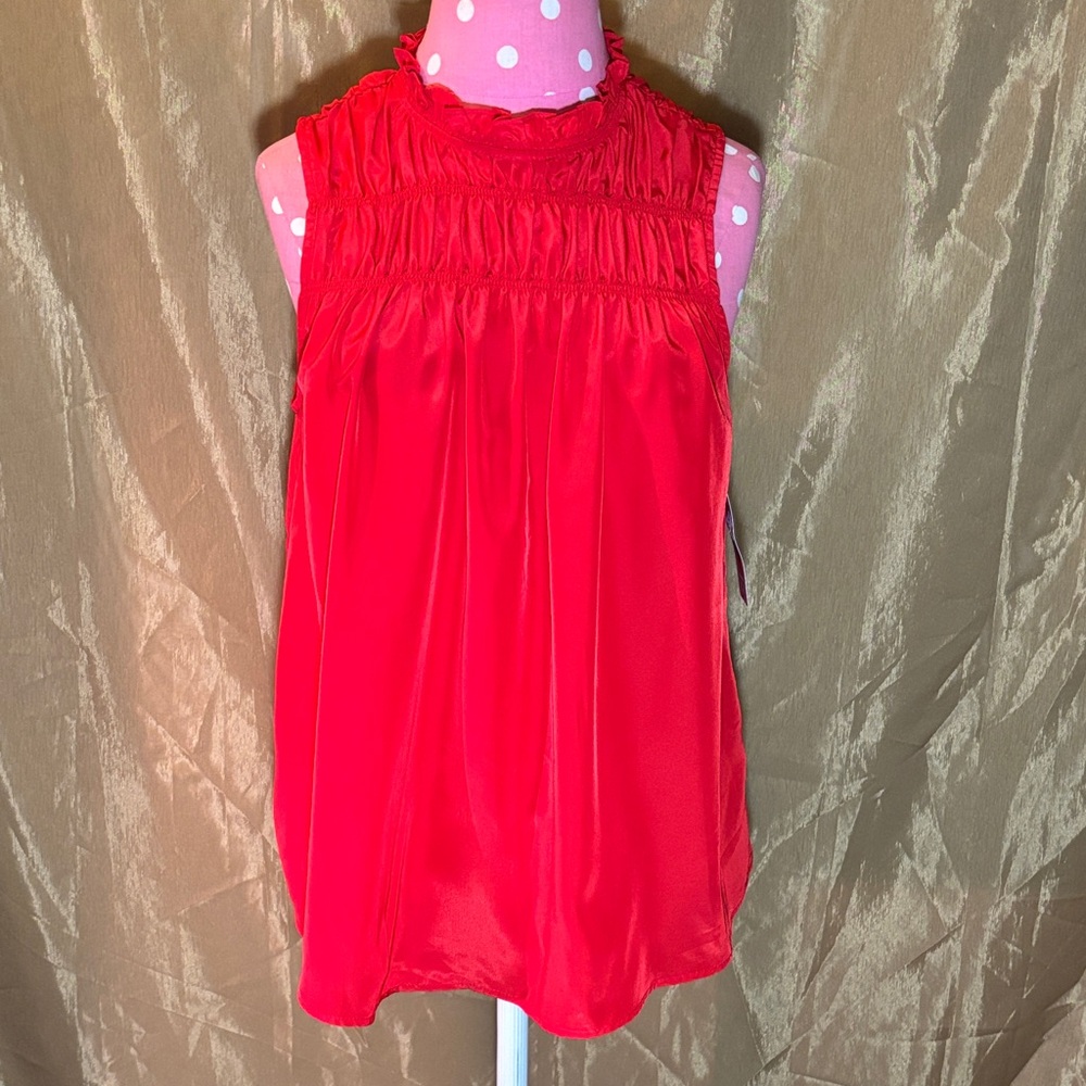 Joie Sz S Scarlet Sleeveless Blouse